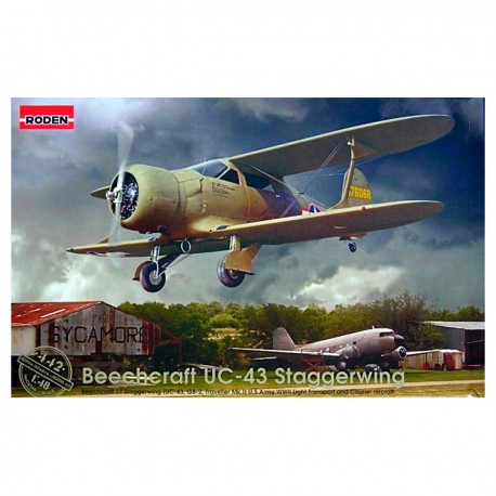 Maqueta Beechcraft UC-43 Staggerwing escala 1/48 de Roden