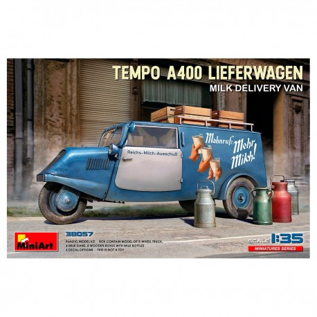 Maqueta de furgón de reparto de leche Tempo A400
