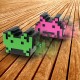 Set de 2 Space Invaders de cuerda