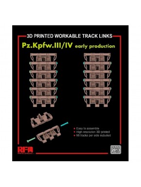 Maillons de chenilles imprimés en 3D Pz.Kpfw. III/IV échelle 1/35