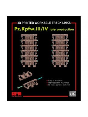 Maillons de chenilles 1/35 Pz.Kpfw. III/IV production tardive