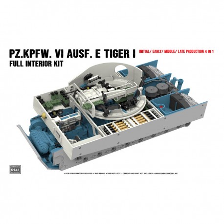 Kit intérieur Tiger I 1/35 initial à tardif