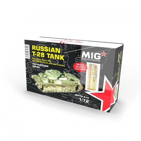 Kit de resina tanque ruso T-28 con fotograbados