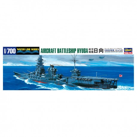 Maqueta del acorazado Hyuga 1/700 por Hasegawa