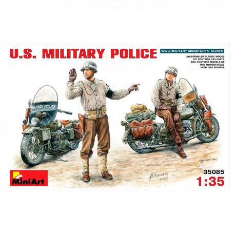 Set de modèles 1/35 U.S. Military Police avec motos et figurines