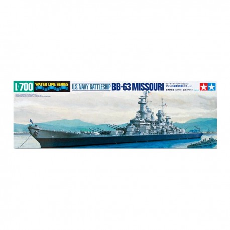 Modelo escala 1/700 acorazado USS Missouri BB-63