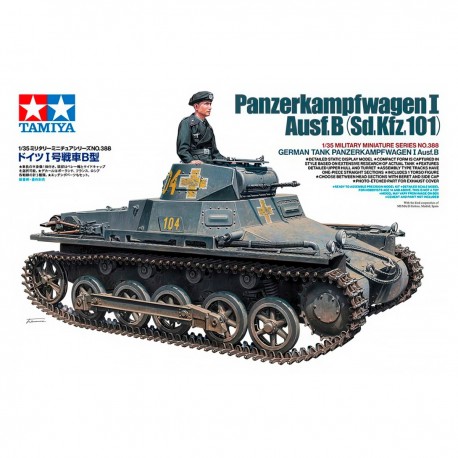 Modelo a escala 1/35 Tanque Panzerkampfwagen I Ausf.B Tamiya