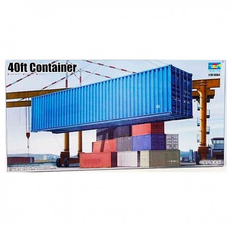Contêiner azul 40ft na escala 1/35 da Trumpeter