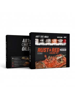 Coffret de couleurs rouille et rouge ABT502 Oils