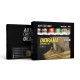 Set de couleurs pour dioramas ABT502 Oils avec six teintes