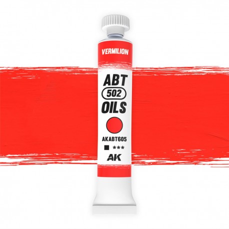 Tinta a óleo vermelha Vermilion ABT502
