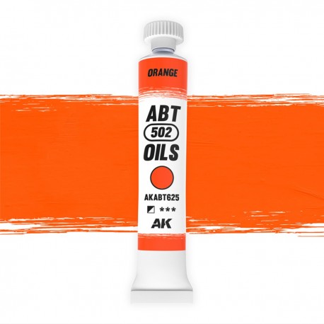 Tubo de tinta a óleo laranja ABT502