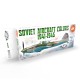 Set de peintures acryliques pour maquettes d'avions soviétiques