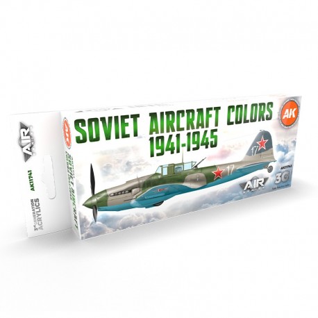 Set de peintures acryliques pour maquettes d'avions soviétiques