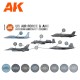 Ensemble de peintures acryliques US Air Force & ANG