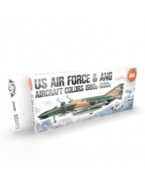 Ensemble de peinture acrylique US Air Force & ANG 1960s-1980s par AK-Interactive