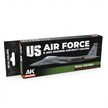 Set de laques AK-Interactive pour aéronefs USAF et ANG
