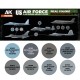 Set de laques AK-Interactive pour aéronefs USAF et ANG