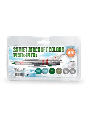 Set de peintures AK-Interactive pour avions soviétiques des années 50 à 70