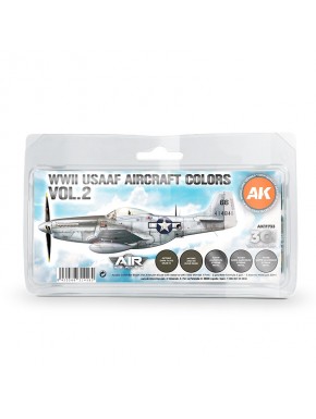 Set de peintures WWII USAAF Aircraft Colors Vol.2 par AK-Interactive
