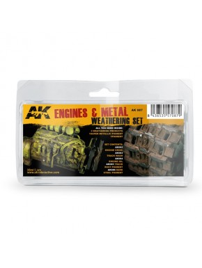 Set de weathering moteur et métal AK-Interactive