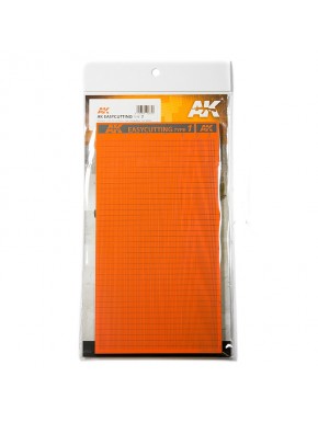 Superfície de corte AK-Interactive, cor laranja, design em grade