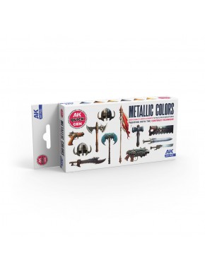 Coffret de peintures métalliques QUICK GEN AK-Interactive