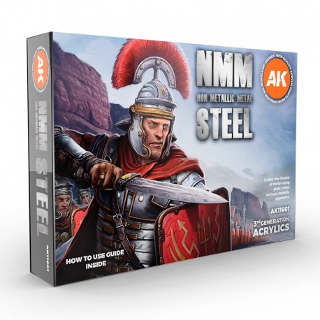 Set de seis pinturas acrílicas NMM Acero