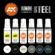 Set de seis pinturas acrílicas NMM Acero