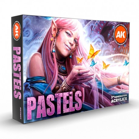 Conjunto de tintas acrílicas pastel AK-Interactive