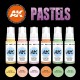 Conjunto de tintas acrílicas pastel AK-Interactive