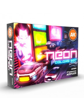 Coffret peintures acryliques néon AK-Interactive
