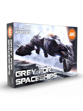 Coffret de peintures gris pour vaisseaux spatiaux AK-Interactive