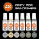 Set de pinturas gris para naves espaciales de AK-Interactive