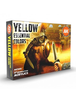 Set de peintures acryliques jaunes AK-Interactive 3Gen