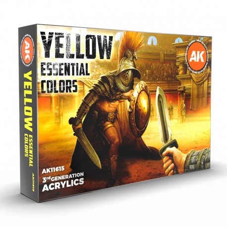 Set de pinturas acrílicas amarillas AK-Interactive 3Gen