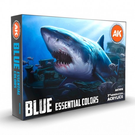 Set de pinturas Blue Essential Colors de AK-Interactive