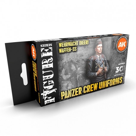 Coffret de Peintures Uniformes de l'Équipage Panzer par AK-Interactive