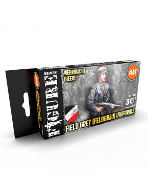 Set de peintures uniformes Field Grey AK-Interactive