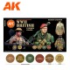 Coffret peintures 3Gen uniformes britanniques WWII AK-Interactive