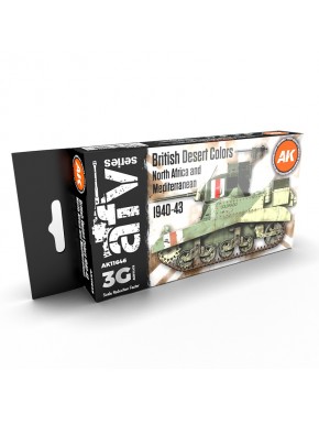 Coffret peintures AK Couleurs du Désert Britannique 1940-43