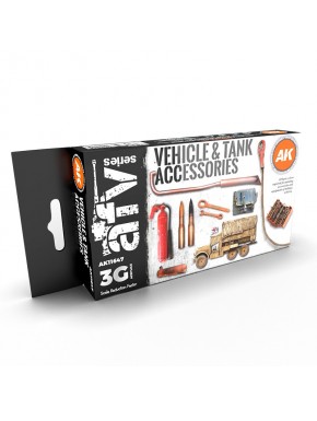 Boîte de peintures acryliques 3Gen pour véhicules et tanks par AK-Interactive