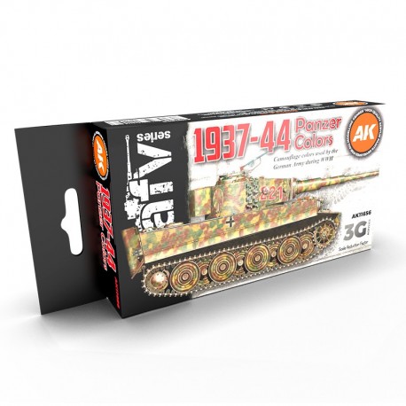 Ensemble de peintures camouflage 1937-44 Panzer Colors par AK-Interactive