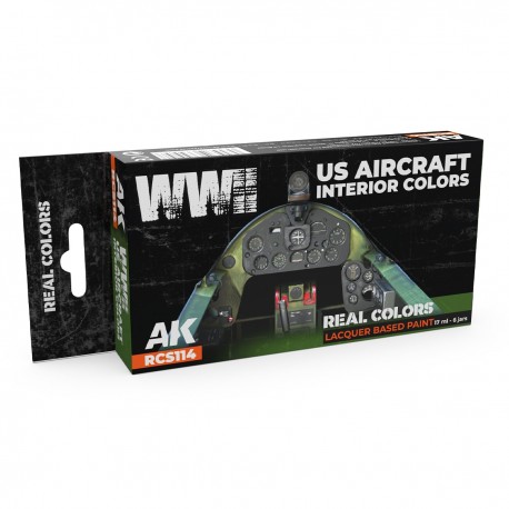 Set de lacas WWII US Aircraft Interior Colors de AK-Interactive