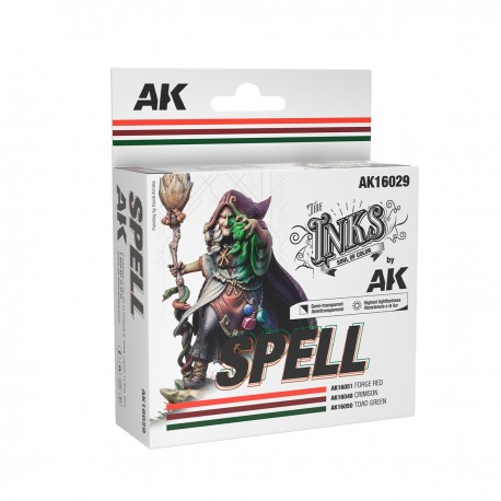 Set d'encres Spell d'AK avec couleurs vibrantes