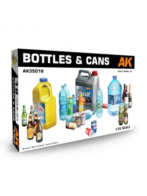 Kit de bouteilles et canettes à l'échelle 1/35 AK-Interactive
