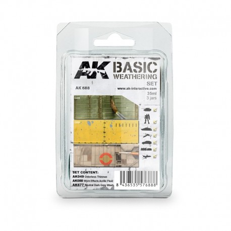 Set de weathering basique AK-Interactive pour modélisme