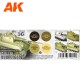 Set de peintures Dunkelgelb 3Gen AK-Interactive