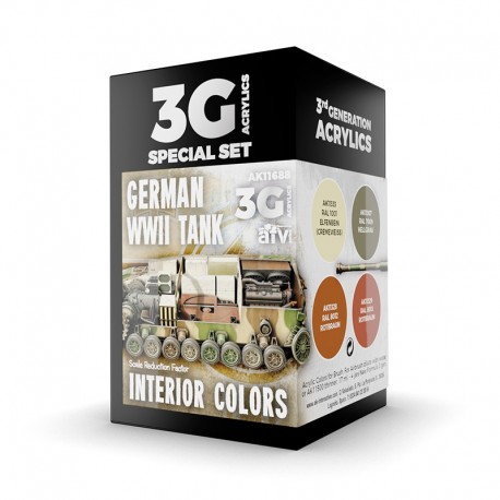 Coffret de peintures intérieures chars allemands WWII