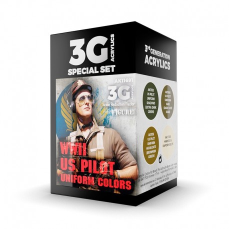 Set de couleurs uniforme pilote US WWII par AK-Interactive
